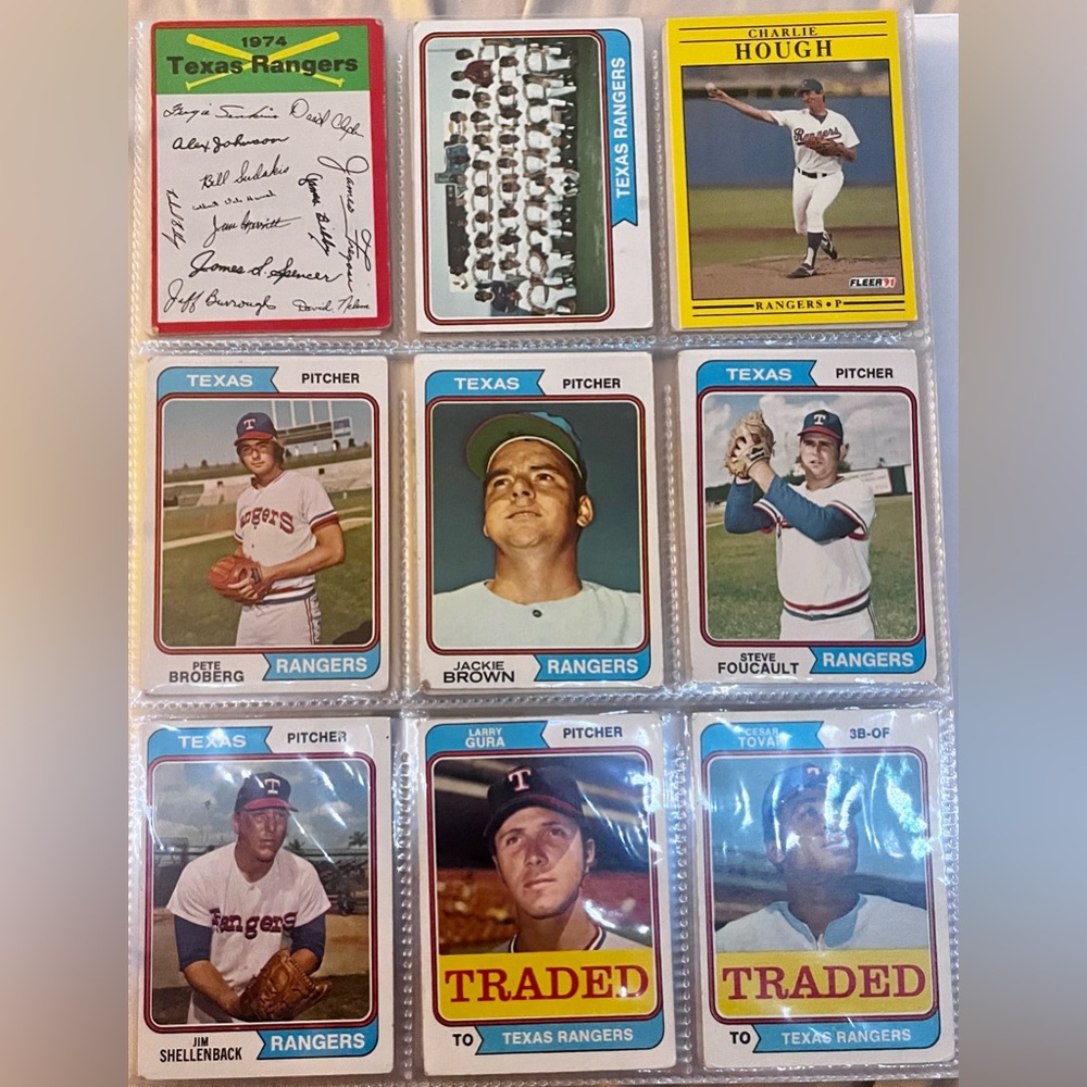 Vintage 1974 Texas Rangers Baseball Cards